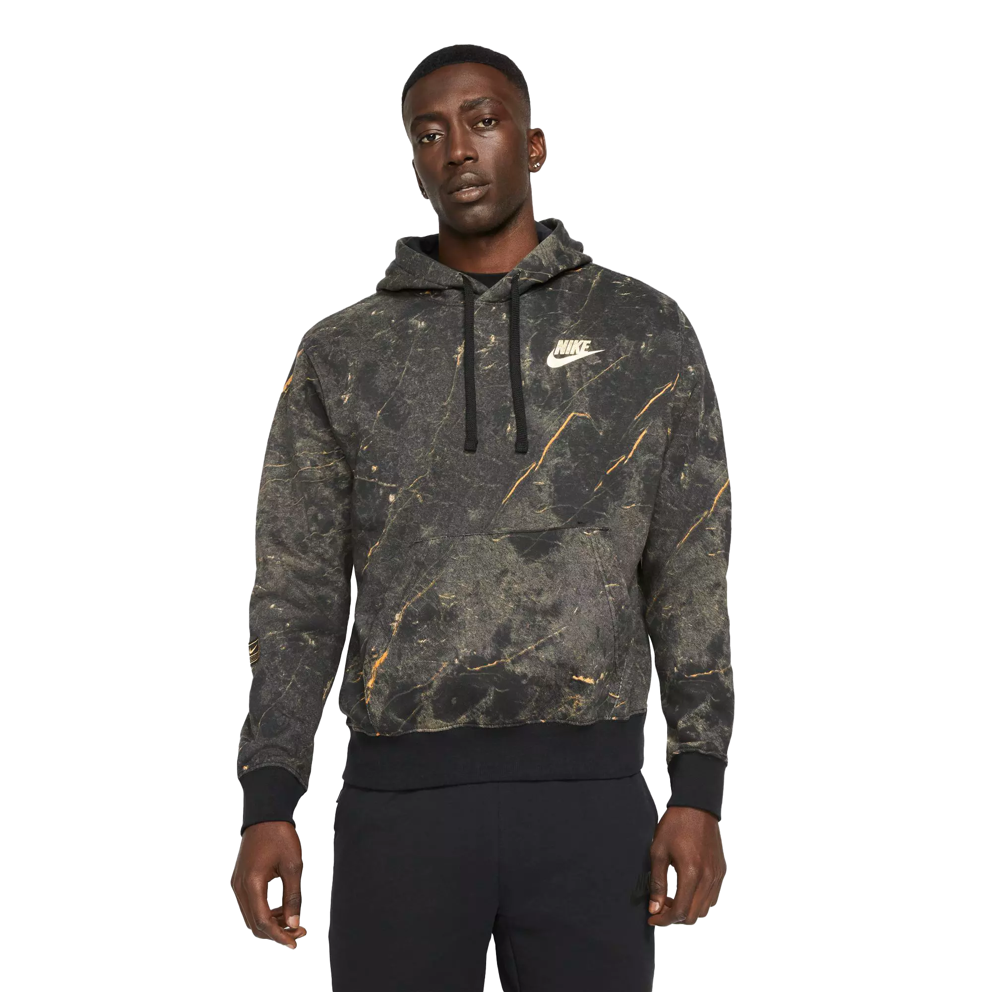 Nike Men s Sportswear Marble Gold Pullover Hoodie Hibbett City